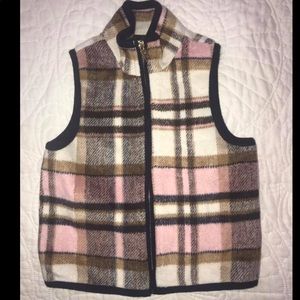 Plaid Zipper Vest